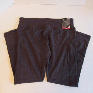 Members Mark Dark Gray High Rise Crop Soft Ribbed Stretch Leggings Size XL NWT
